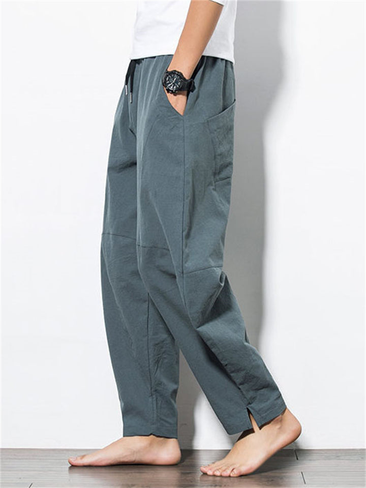 Ronan Men’s Linen Pants – Ultra-Light Cotton Blend with Drawstring Waist