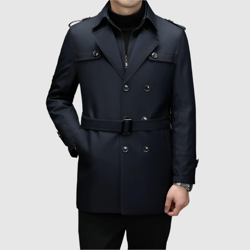 Monaco - Men's Double Breasted Trench Coat