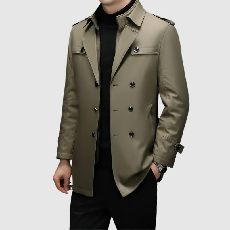 Monaco - Men's Double Breasted Trench Coat