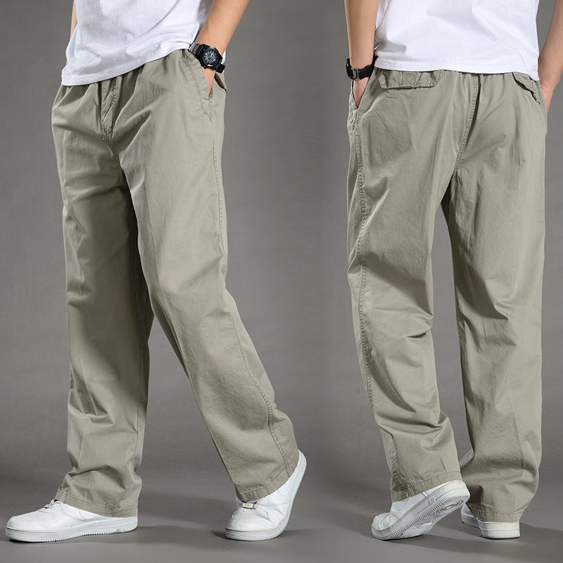 Lorenzo Men's Cotton Cargo Trousers – Relaxed Fit Men’s Utility Pants