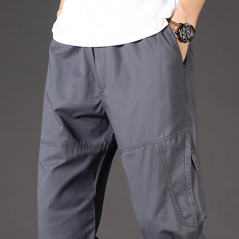 Lorenzo Men's Cotton Cargo Trousers – Relaxed Fit Men’s Utility Pants