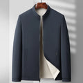 Mikael Men’s Bomber Jacket – Matte Zip-Up with No-Collar Design
