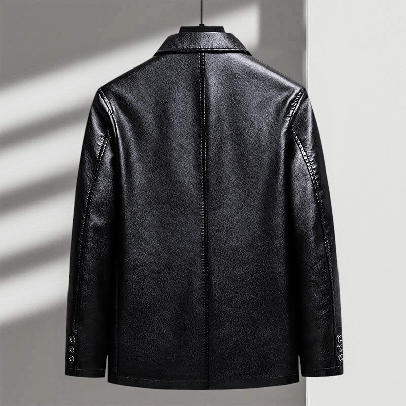 Alessandro Premium Leather Jacket - Sleek Tailored Casual Outerwear