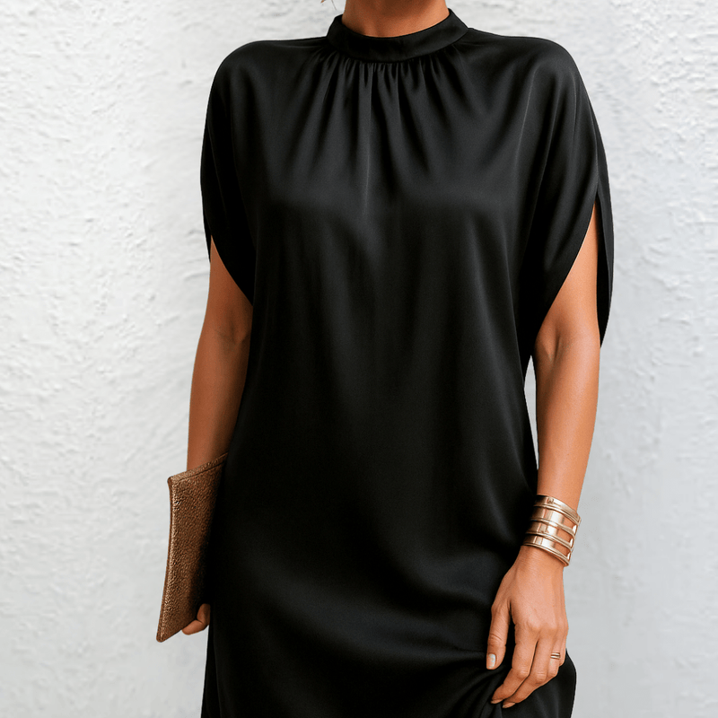 Bella Evening Gown – Luxurious Cotton-Viscose Blend with Relaxed Fit 1