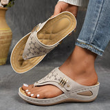 Bella Wedge Sandals for Women – Cushioned Comfort & Elegant Cutout Design 2