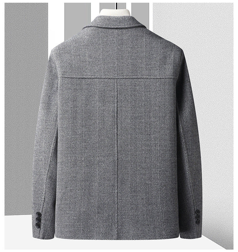 Blake Herringbone Wool Coat - Tailored Fit & Premium Warmth