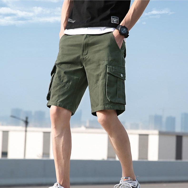 Landon Men’s Cargo Shorts – Organic Cotton Straight-Leg Shorts with Multi Pockets