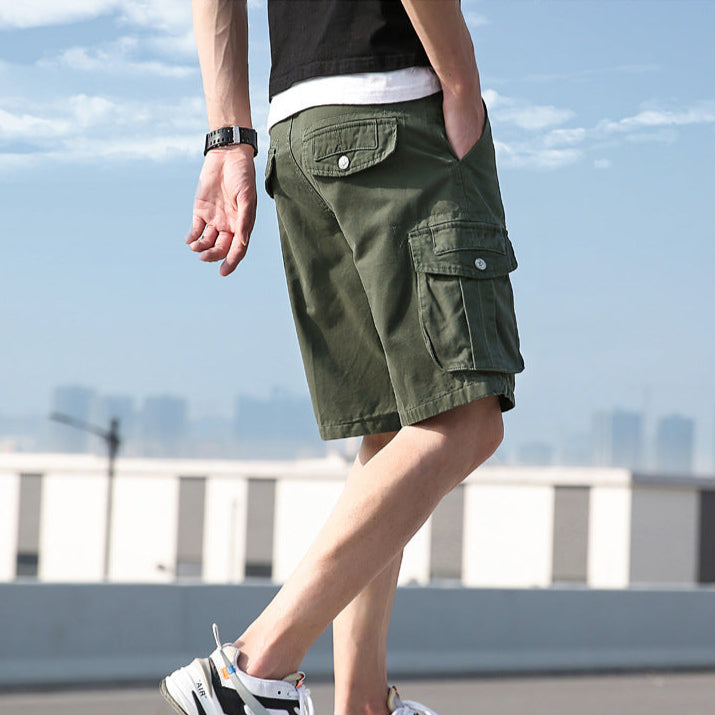 Landon Men’s Cargo Shorts – Organic Cotton Straight-Leg Shorts with Multi Pockets