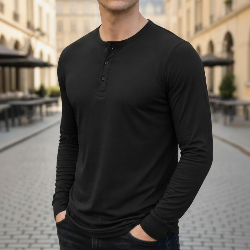 Calloway Long Sleeve Henley – Versatile Casual Top