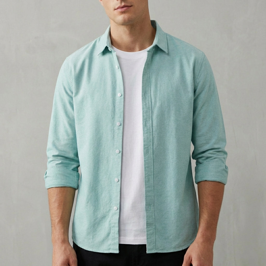 Landon Cotton Relaxed Button-Down Shirt – Lightweight Casual Essential