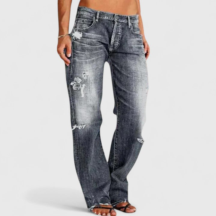 Boston Black Wide Leg Jeans - High-Stretch Denim for Unrestricted Comfort 3