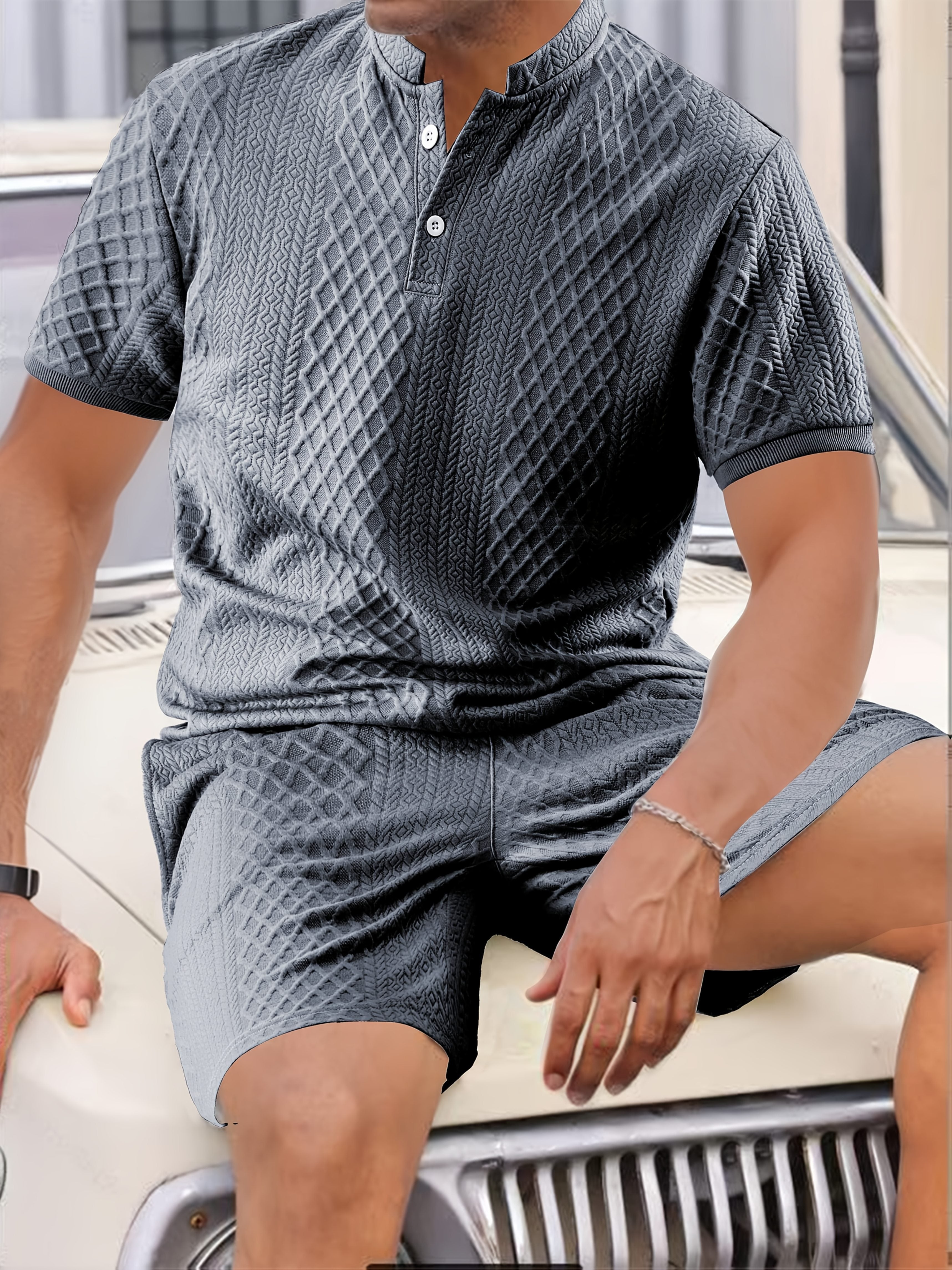 Boston Geometric Two-Piece Set – Lightweight Fabric with Relaxed Fit 0