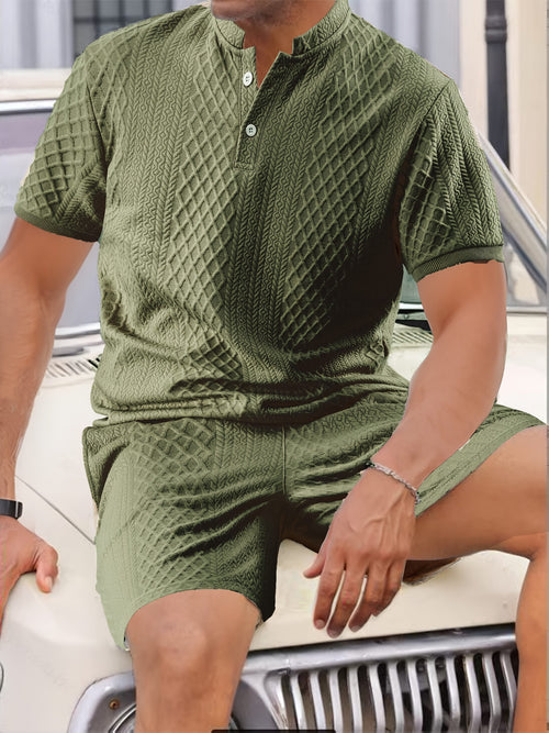 Boston Geometric Two-Piece Set – Lightweight Fabric with Relaxed Fit 1