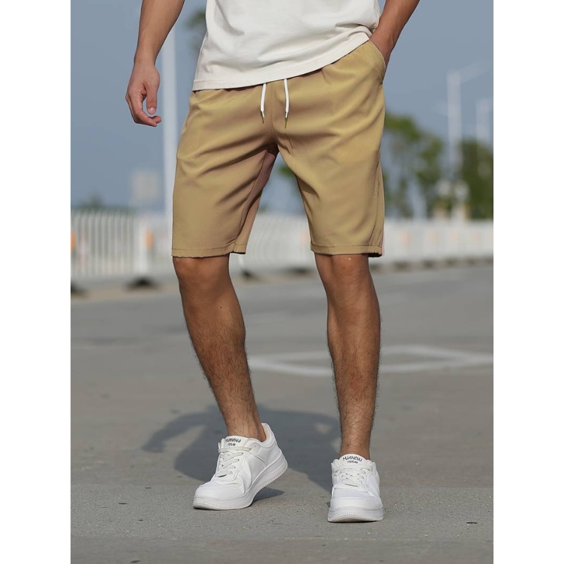Boston Men's Casual Drawstring Shorts – Lightweight Fabric for Relaxed Fit 4