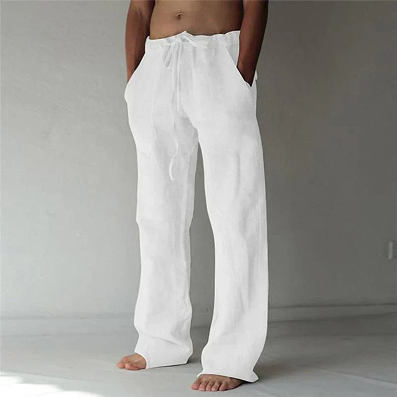 Boston Men's Linen Pants – Relaxed Fit with Adjustable Waist for Summer Comfort 0