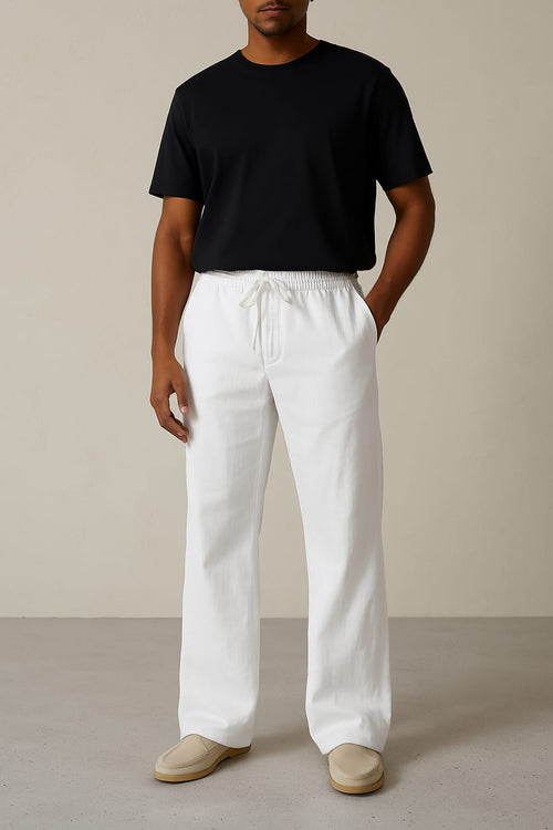 Boston Men's Linen Pants – Relaxed Fit with Adjustable Waist for Summer Comfort 1