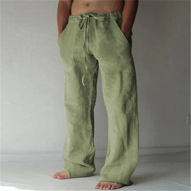 Boston Men's Linen Pants – Relaxed Fit with Adjustable Waist for Summer Comfort 2