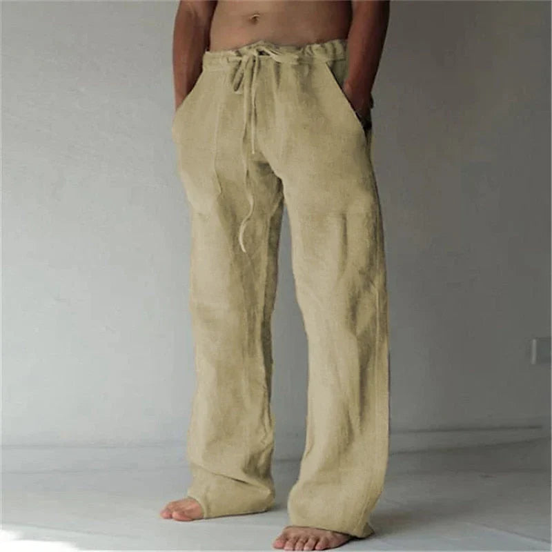 Boston Men's Linen Pants – Relaxed Fit with Adjustable Waist for Summer Comfort 3