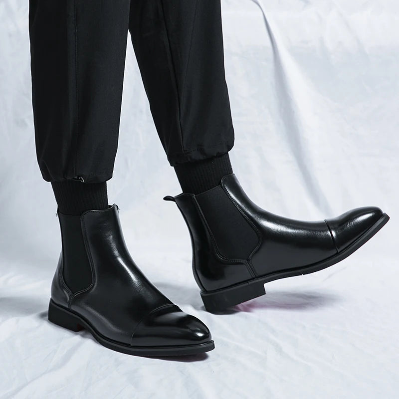 Boston Premium Black Chelsea Boots – Luxurious Leather with Timeless Comfort for Men 6