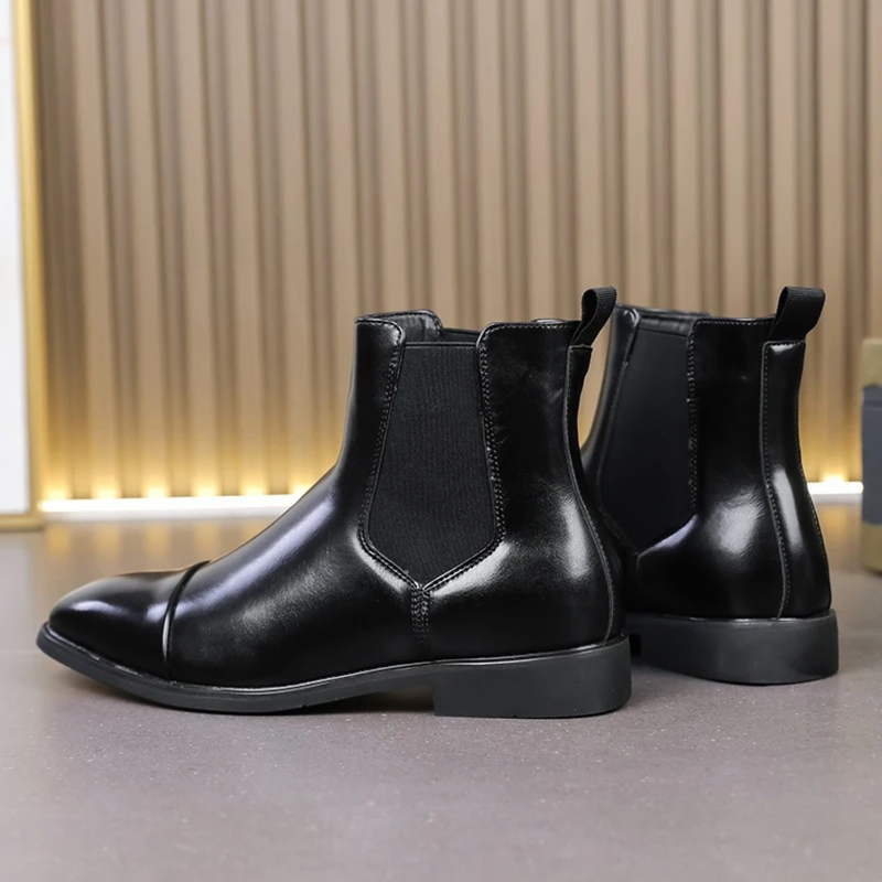 Boston Premium Black Chelsea Boots – Luxurious Leather with Timeless Comfort for Men 8