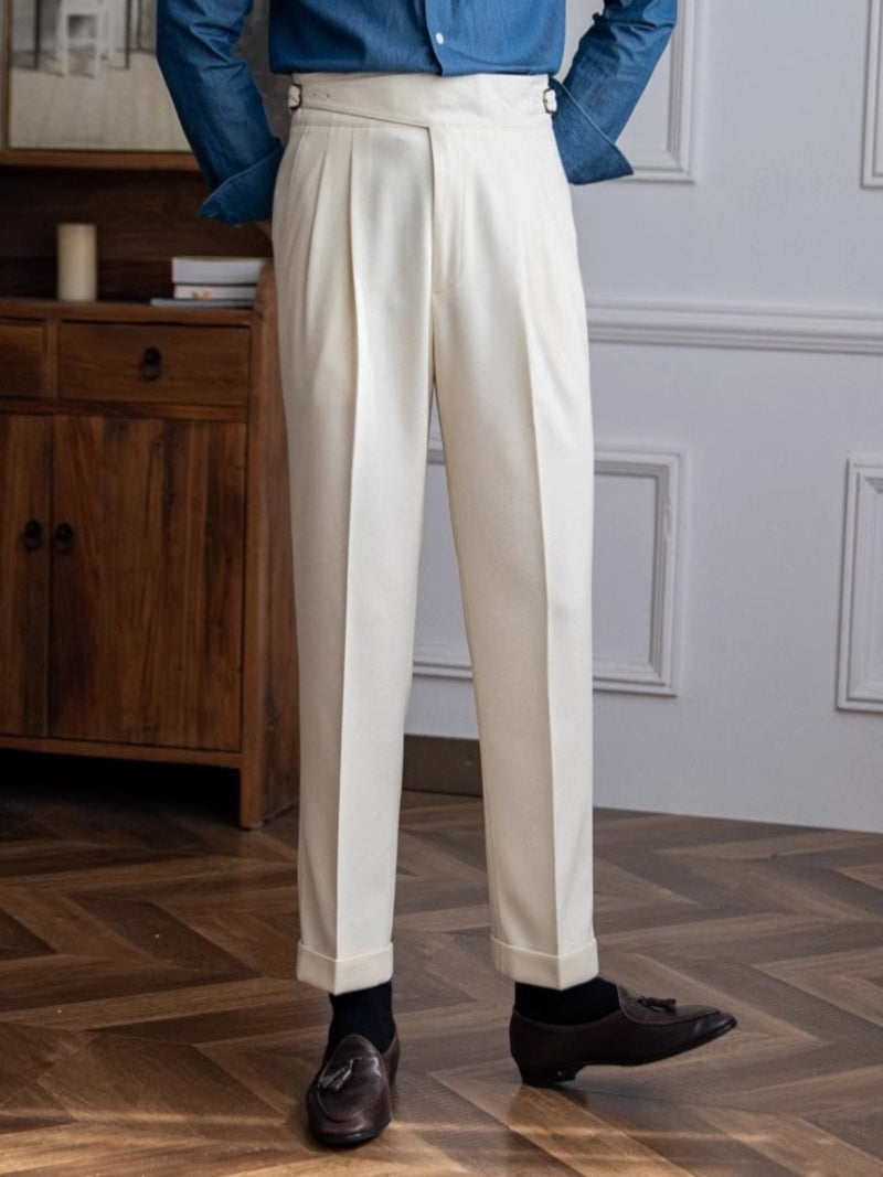 Boston Slim Fit Trousers – Elegant Polyester Blend for Effortless Style 0