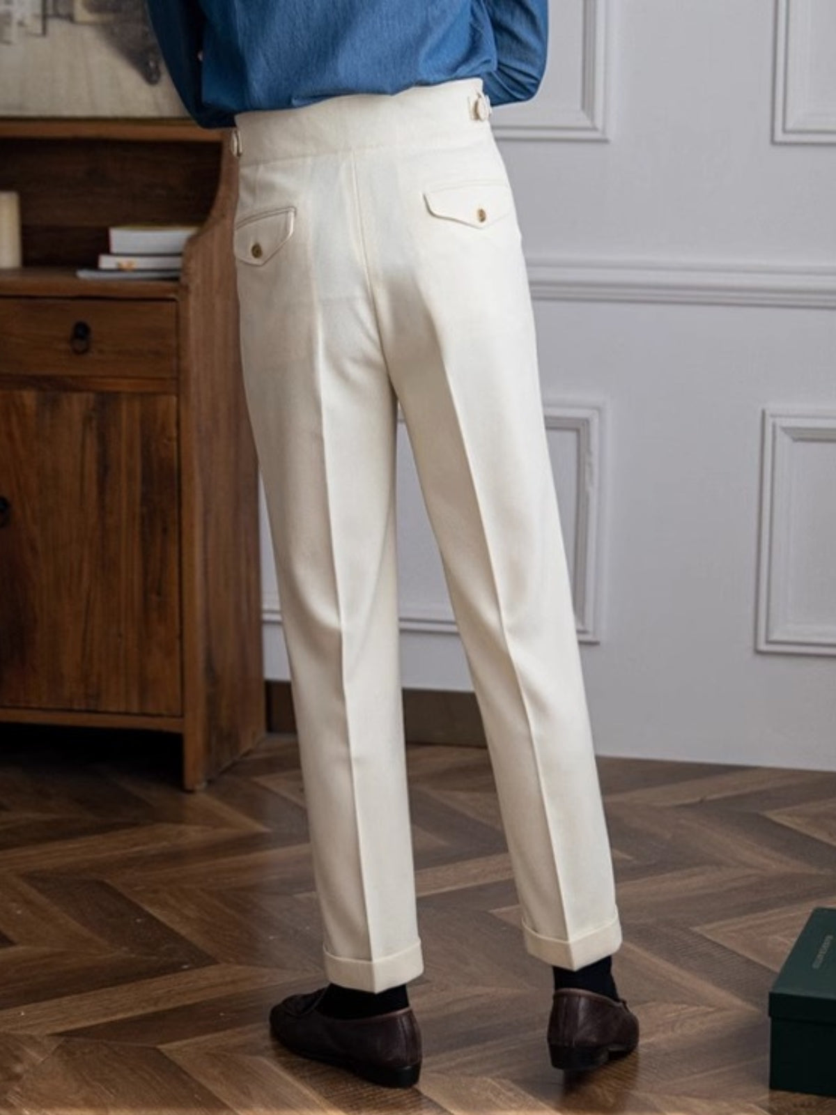 Boston Slim Fit Trousers – Elegant Polyester Blend for Effortless Style 3