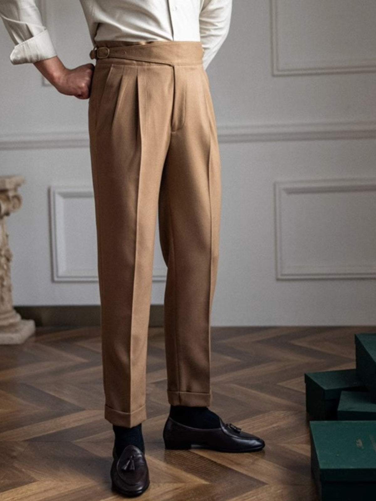 Boston Slim Fit Trousers – Elegant Polyester Blend for Effortless Style 5