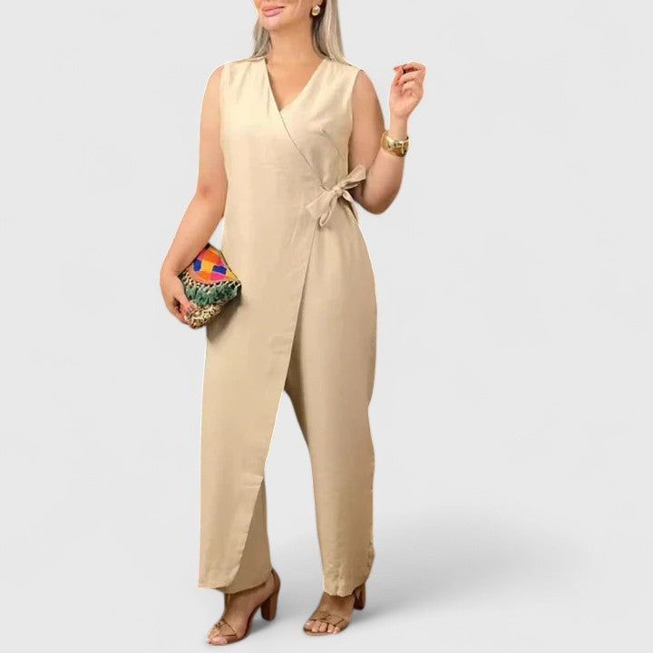Brooklyn Black Jumpsuit – Lightweight Fabric with Elegant Structured Shoulders 1