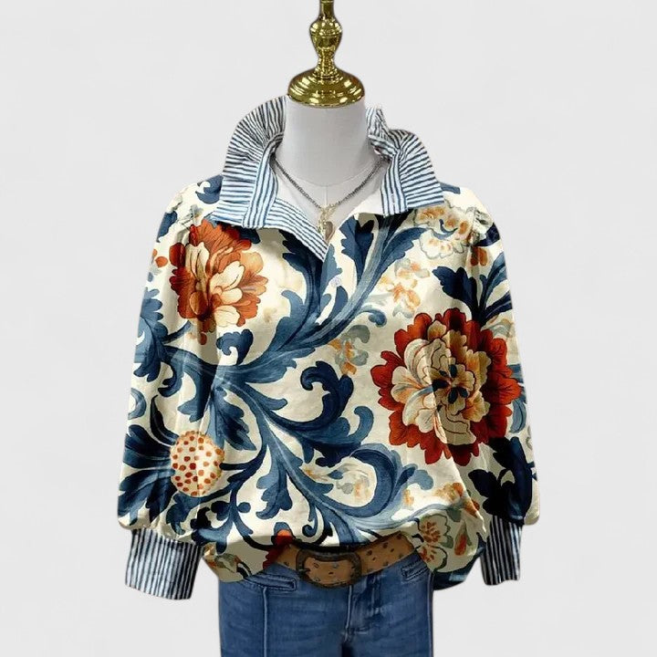 Brooklyn Floral Print Blouse – Lightweight & Comfortable for Summer Wear 0