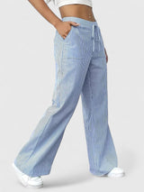 Brooklyn Flowy Palazzo Pants – Lightweight Fabric with Adjustable Waist for Comfort 1