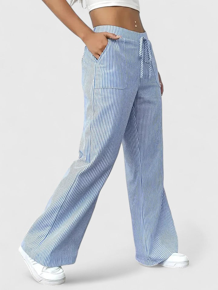 Brooklyn Flowy Palazzo Pants – Lightweight Fabric with Adjustable Waist for Comfort 1
