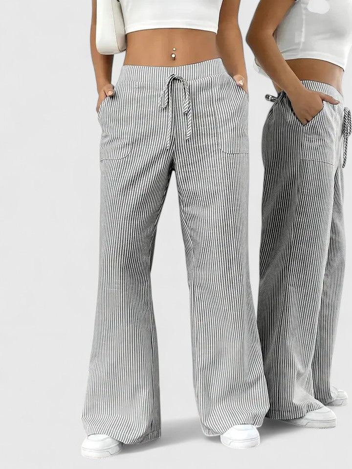 Brooklyn Flowy Palazzo Pants – Lightweight Fabric with Adjustable Waist for Comfort 3