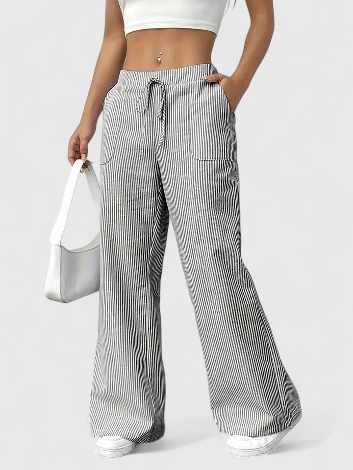 Brooklyn Flowy Palazzo Pants – Lightweight Fabric with Adjustable Waist for Comfort 4
