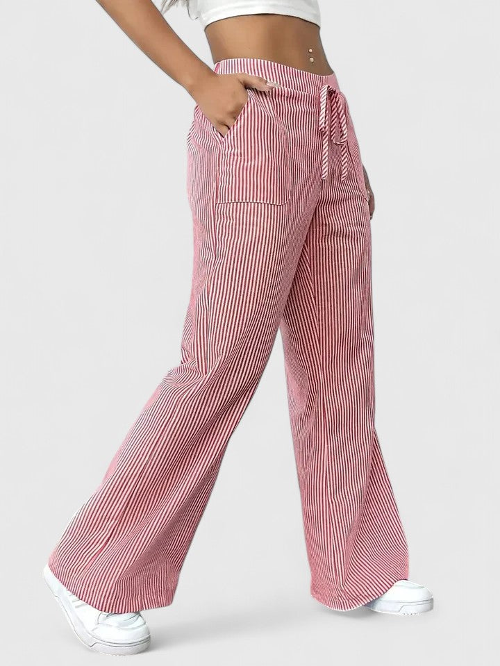 Brooklyn Flowy Palazzo Pants – Lightweight Fabric with Adjustable Waist for Comfort 7