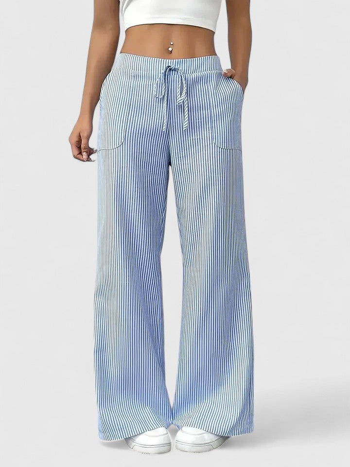 Brooklyn Flowy Palazzo Pants – Lightweight Fabric with Adjustable Waist for Comfort 9