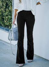 Brooklyn High-Waisted Black Flare Pants – Soft Stretch Fabric for All-Day Comfort 0