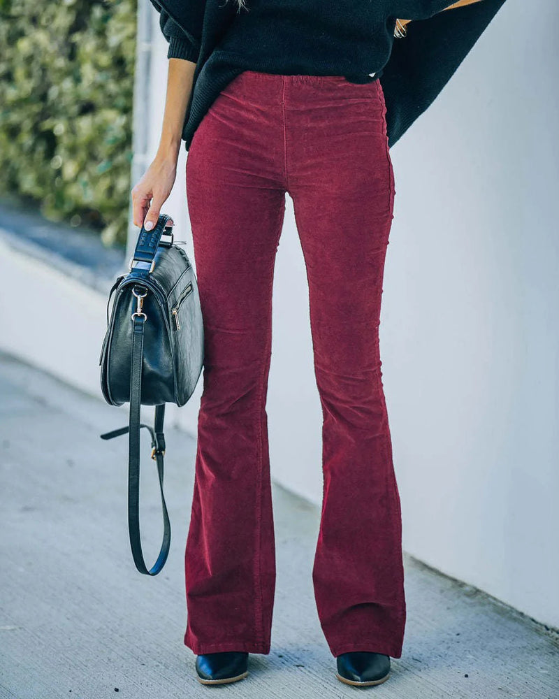 Brooklyn High-Waisted Black Flare Pants – Soft Stretch Fabric for All-Day Comfort 3