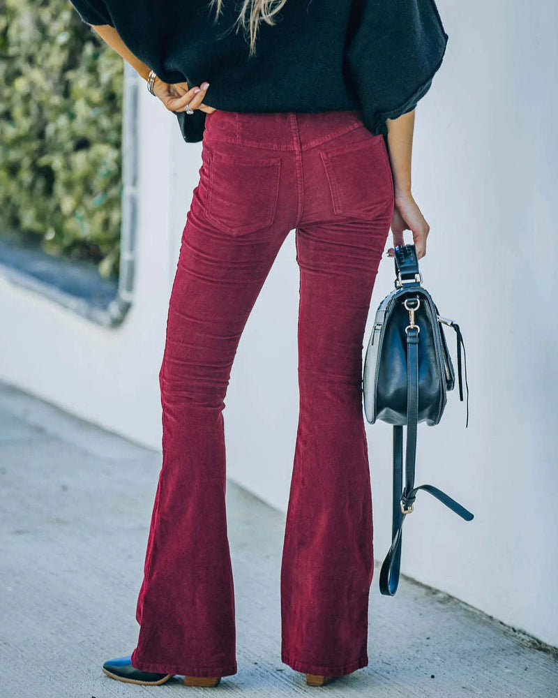 Brooklyn High-Waisted Black Flare Pants – Soft Stretch Fabric for All-Day Comfort 4