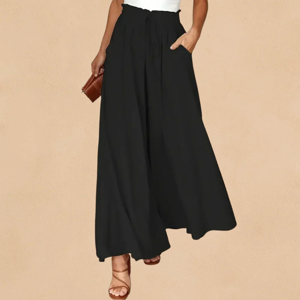 Brooklyn Palazzo Pants - Soft, Breathable Fabric with Relaxed Fit & High-Rise Waist 0