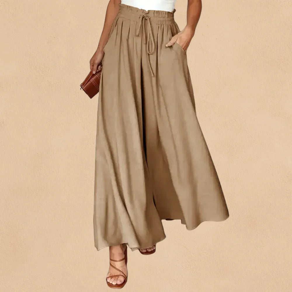Brooklyn Palazzo Pants - Soft, Breathable Fabric with Relaxed Fit & High-Rise Waist 3