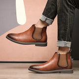 Brooklyn Premium Leather Chelsea Boots – Cushioned Comfort & Stretch Fit for Men 1