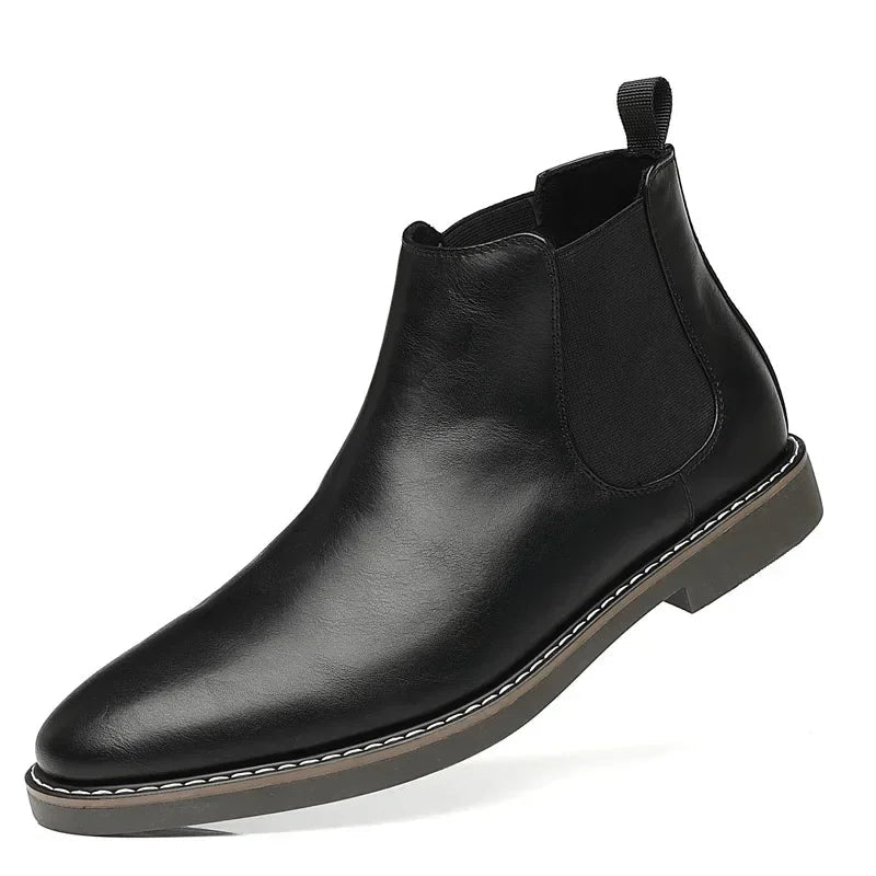 Brooklyn Premium Leather Chelsea Boots – Cushioned Comfort & Stretch Fit for Men 4