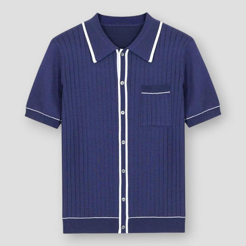 Brooklyn Relaxed Fit Cotton Blend Shirt – Classic Ribbed Detailing for Versatile Style 0
