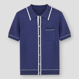 Brooklyn Relaxed Fit Cotton Blend Shirt – Classic Ribbed Detailing for Versatile Style 0