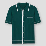 Brooklyn Relaxed Fit Cotton Blend Shirt – Classic Ribbed Detailing for Versatile Style 1