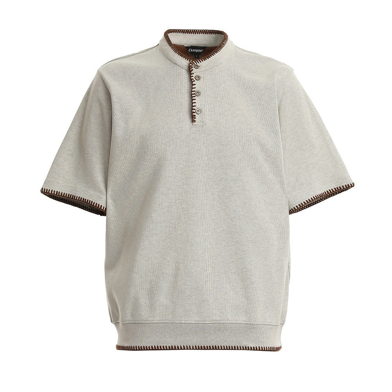Brooklyn Relaxed Fit Mens Polo Shirt – 100% Organic Cotton with Trendy Contrast Stitching 2