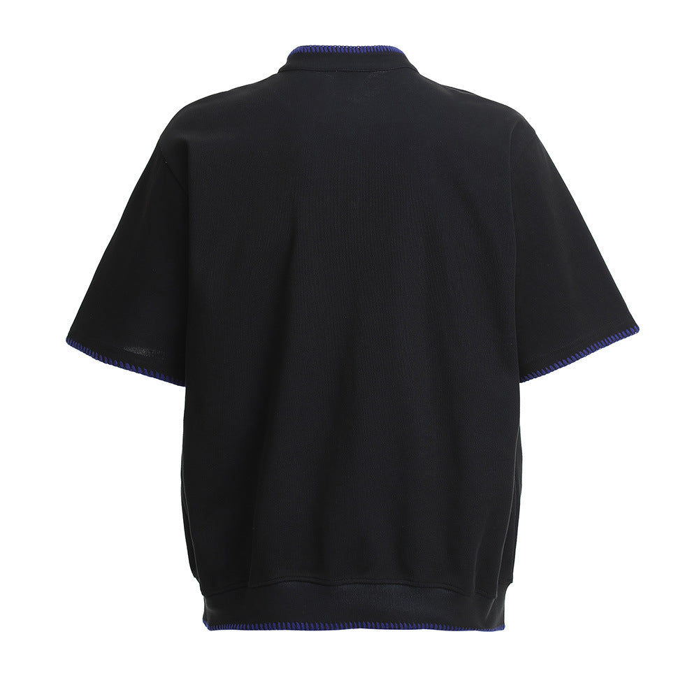 Brooklyn Relaxed Fit Mens Polo Shirt – 100% Organic Cotton with Trendy Contrast Stitching 4