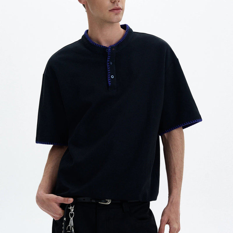 Brooklyn Relaxed Fit Mens Polo Shirt – 100% Organic Cotton with Trendy Contrast Stitching 7