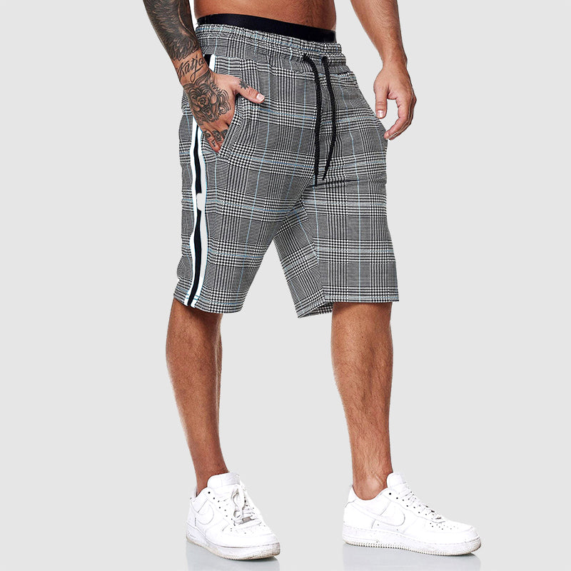 Brooklyn Relaxed Fit Plaid Shorts – Lightweight Polyester with Adjustable Drawstrings 1
