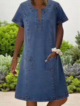 Brooklyn Summer Dress – Soft Fabric with Adjustable Waist Tie & Relaxed Fit 0